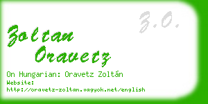 zoltan oravetz business card