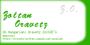 zoltan oravetz business card